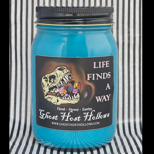 Life Finds a Way candle