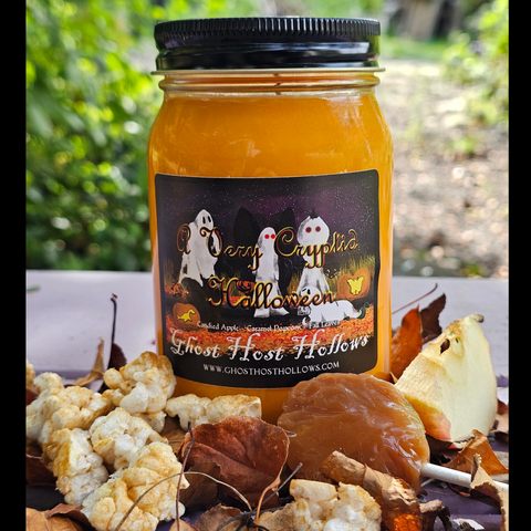 A Very Cryptid Halloween candle