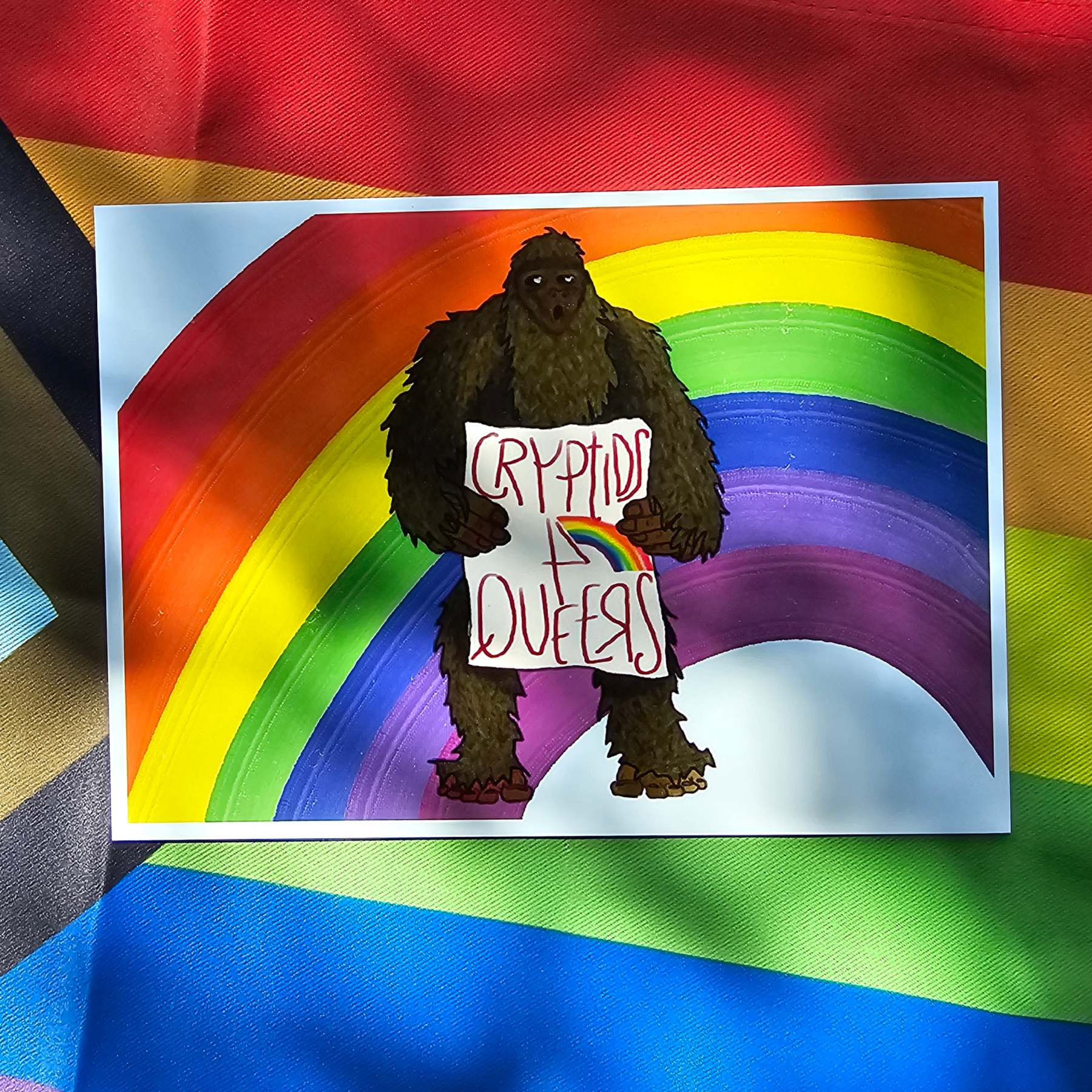 Bigfoot Cryptids 4 Queers fine art print