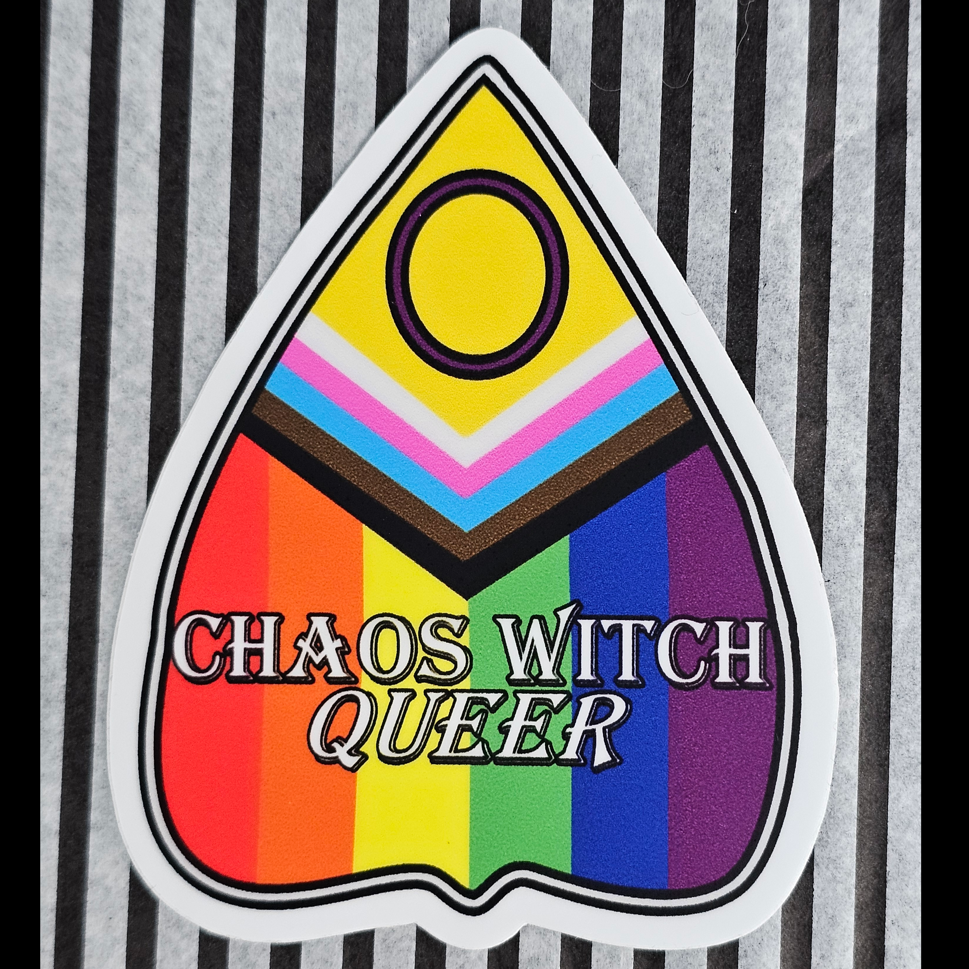 Chaos Witch Queer vinyl sticker