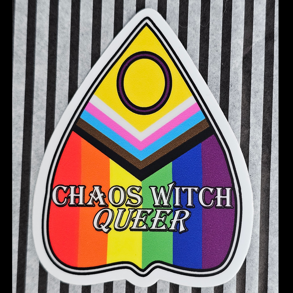 Chaos Witch Queer vinyl sticker