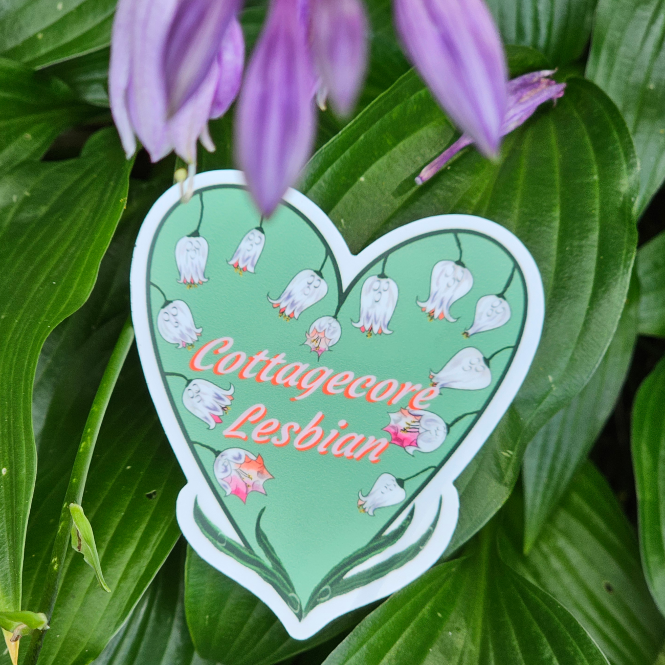 Cottagecore Lesbian vinyl sticker