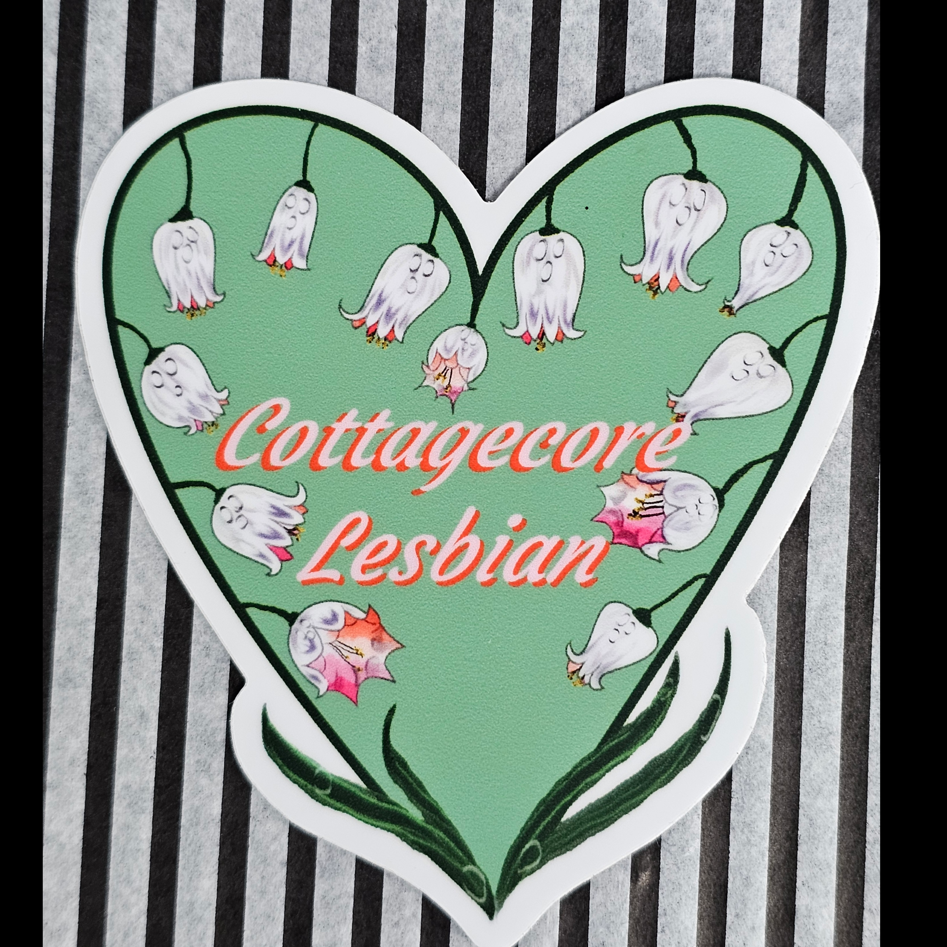 Cottagecore Lesbian vinyl sticker