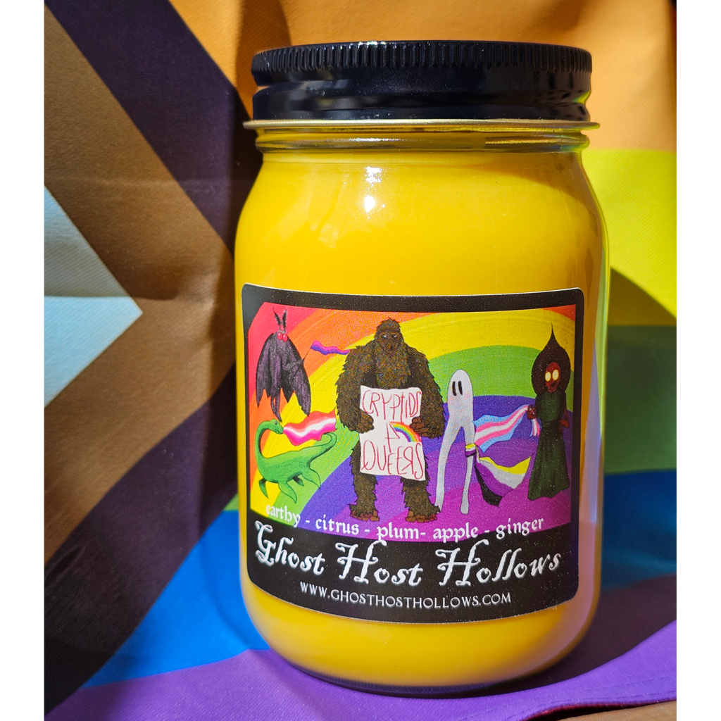 Cryptids 4 Queers candle