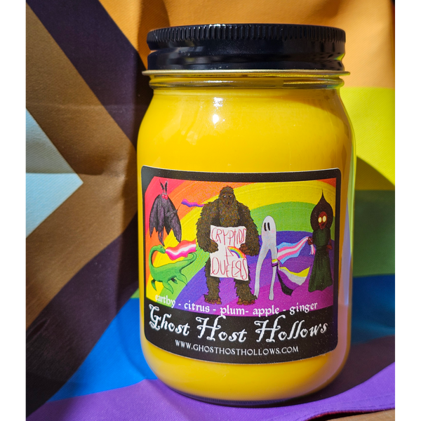 Cryptids 4 Queers candle