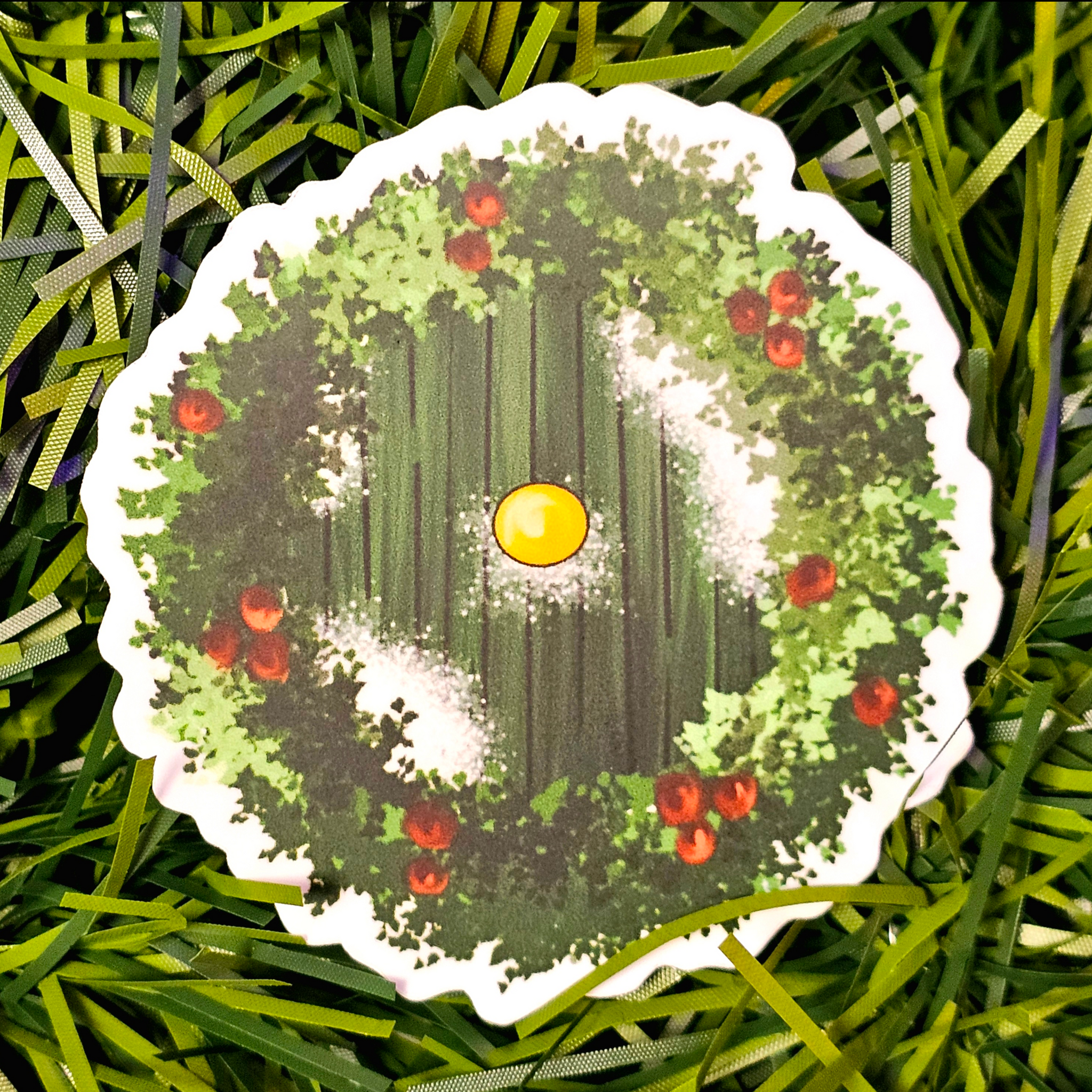 Happy Halfling Holiday vinyl sticker