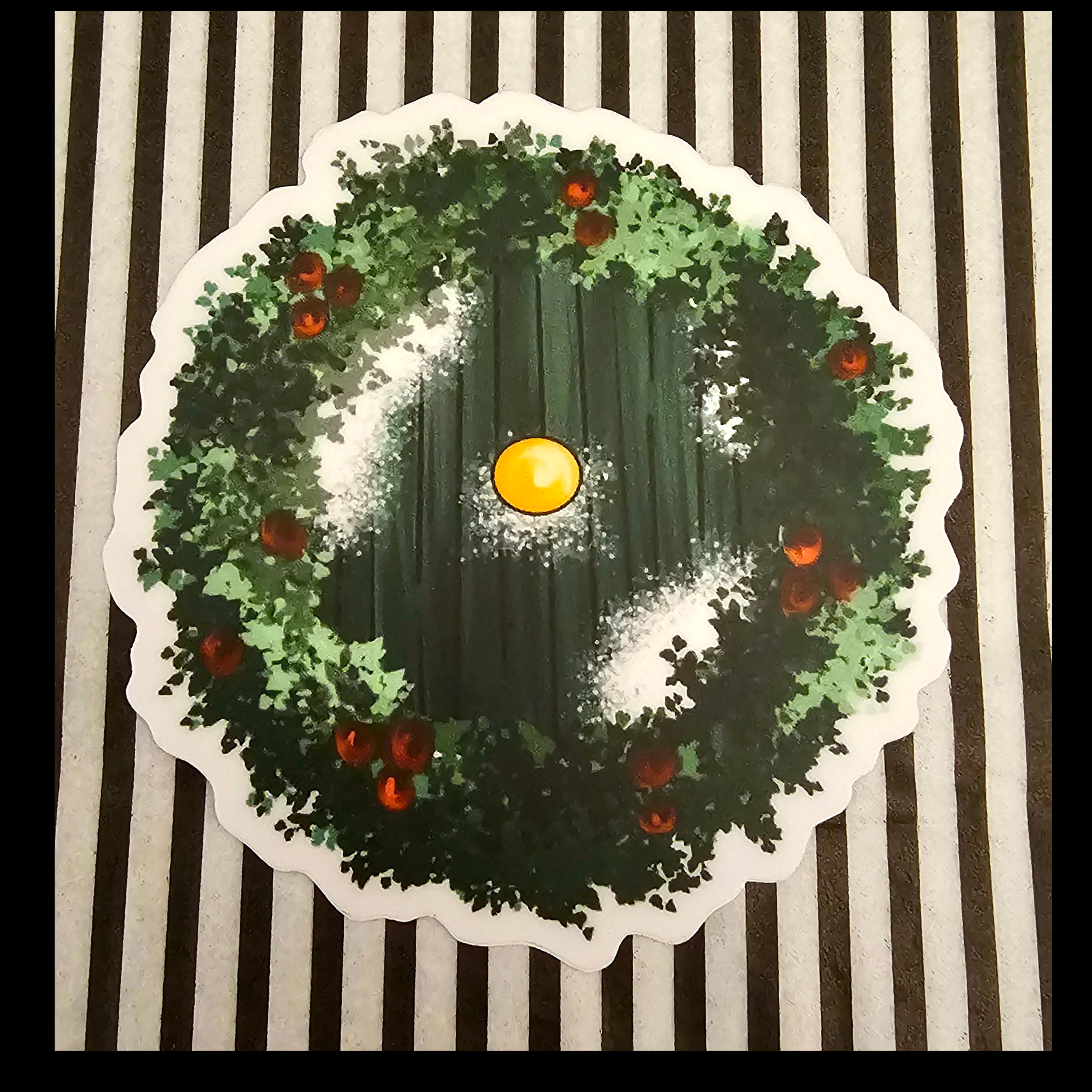 Happy Halfling Holiday vinyl sticker