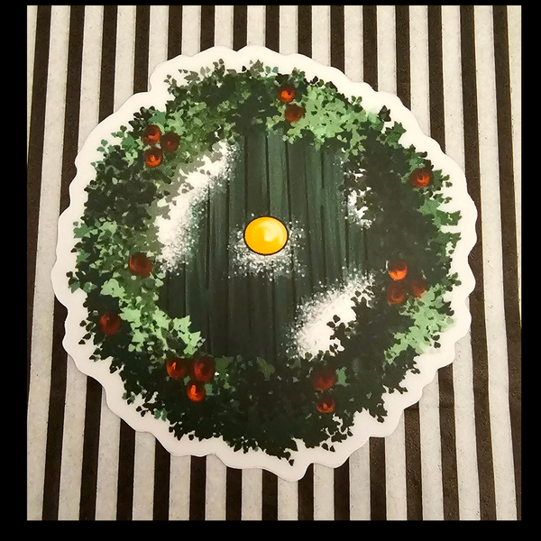 Happy Halfling Holiday vinyl sticker