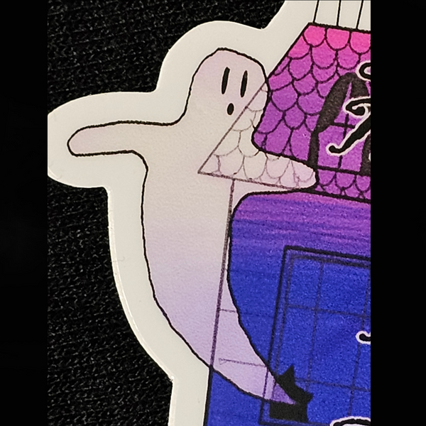 Haunted House Bisexual vinyl sticker