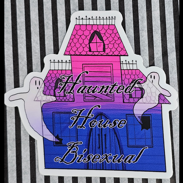 Haunted House Bisexual vinyl sticker
