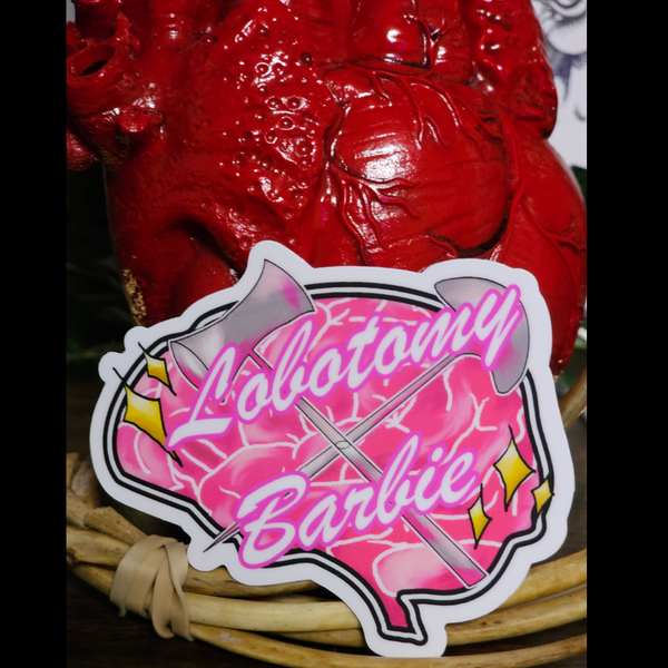 Lobotomy Barbie vinyl sticker