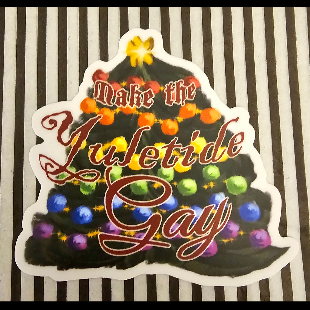 Make the Yuletide Gay vinyl sticker