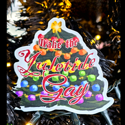 Make the Yuletide Gay vinyl sticker