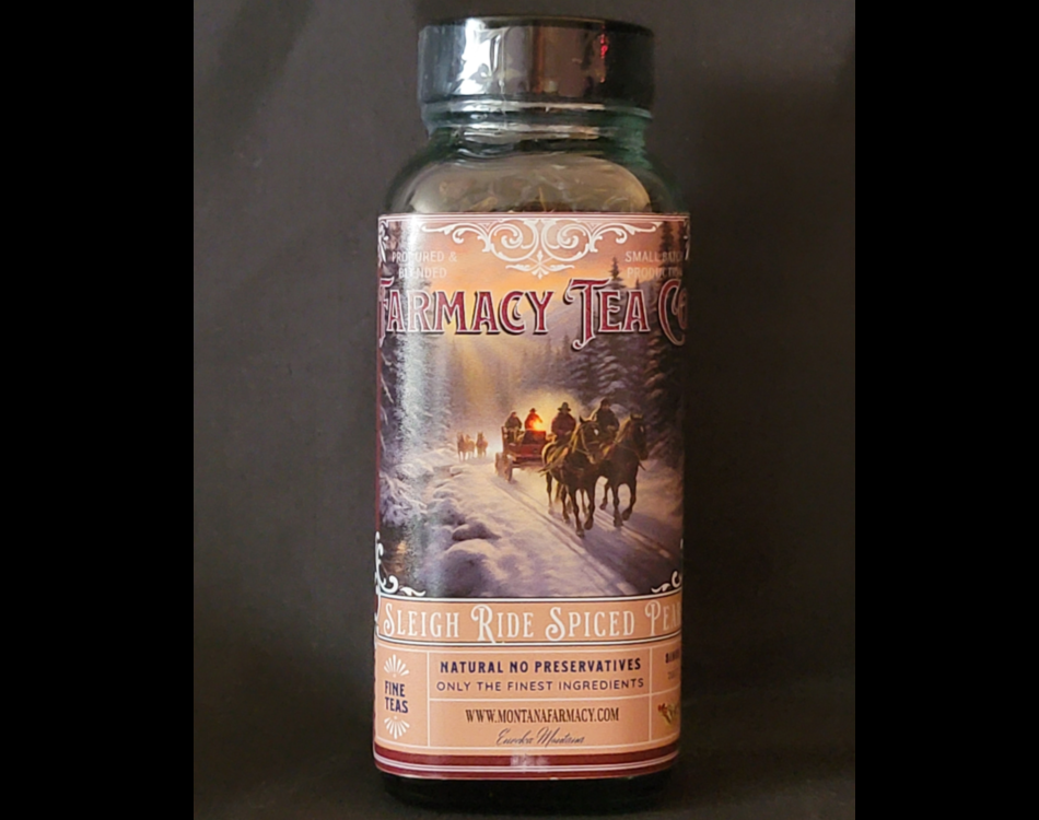 Holiday Sleigh Ride Spiced Pear winter warming Tea by Montana Farmacy