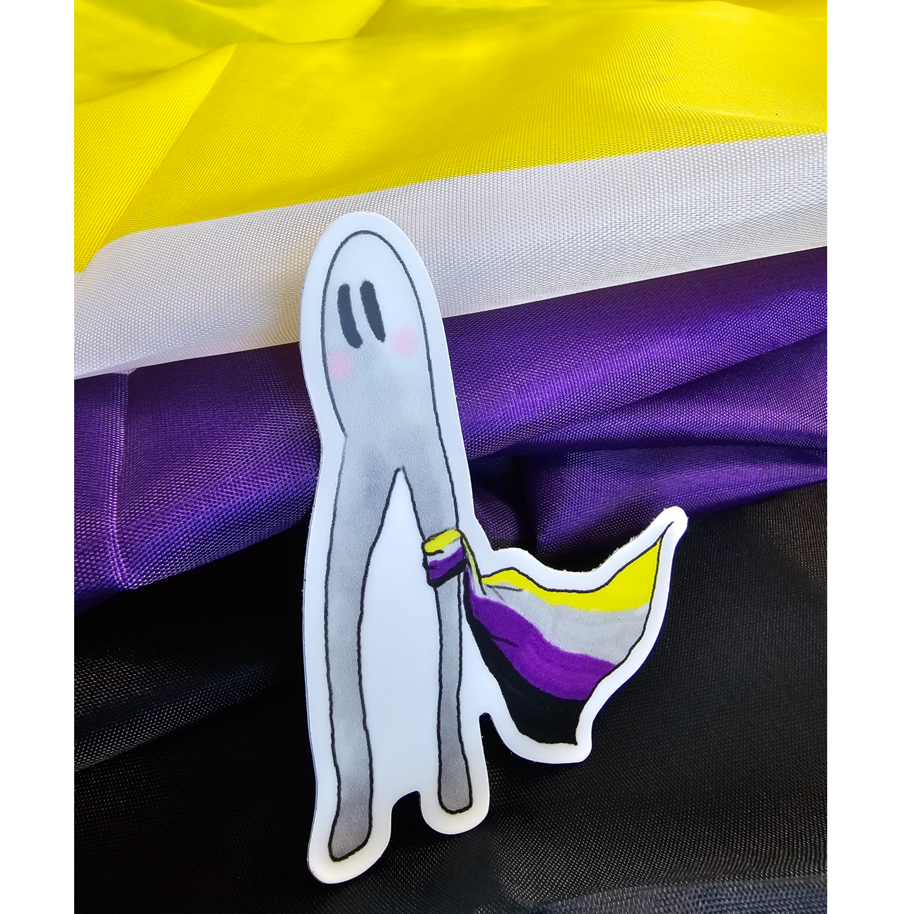Fresno Nightcrawler nonbinary vinyl sticker