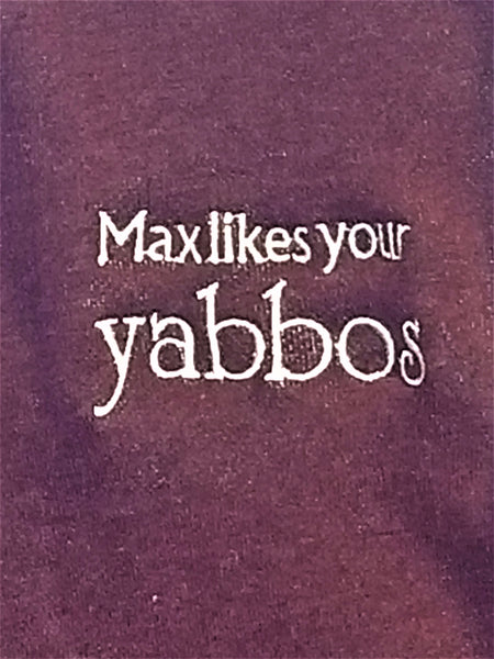 “Max likes your yabbos” zip up hoodie